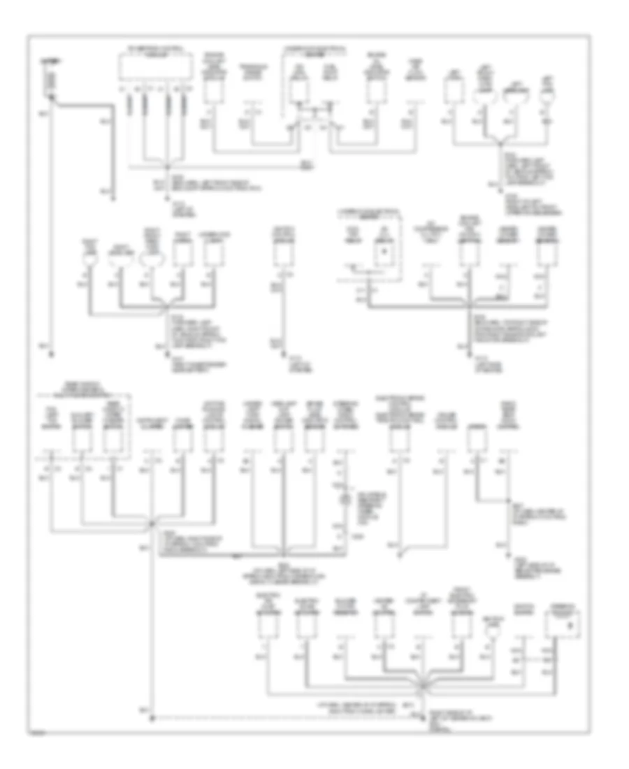 Ground Distribution Wiring Diagram 1 of 3 for Oldsmobile Silhouette GL 1997