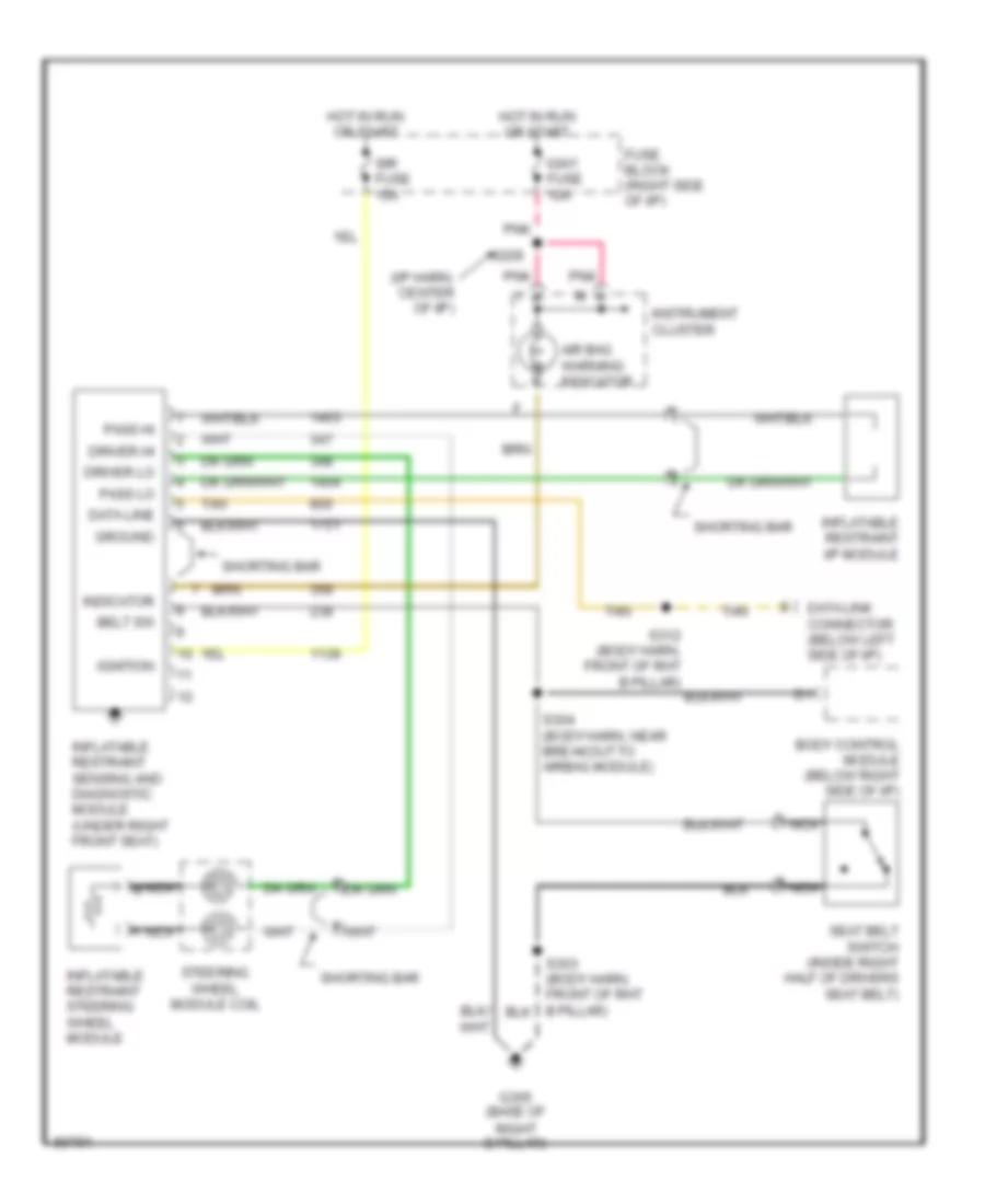 Supplemental Restraint Wiring Diagram for Oldsmobile Silhouette GLS 1997