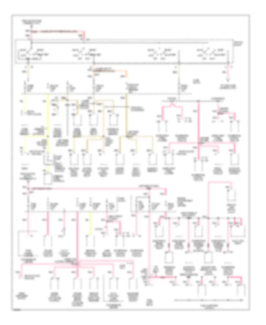 Power Distribution Wiring Diagram (2 of 2) for Oldsmobile Achieva SL 1998