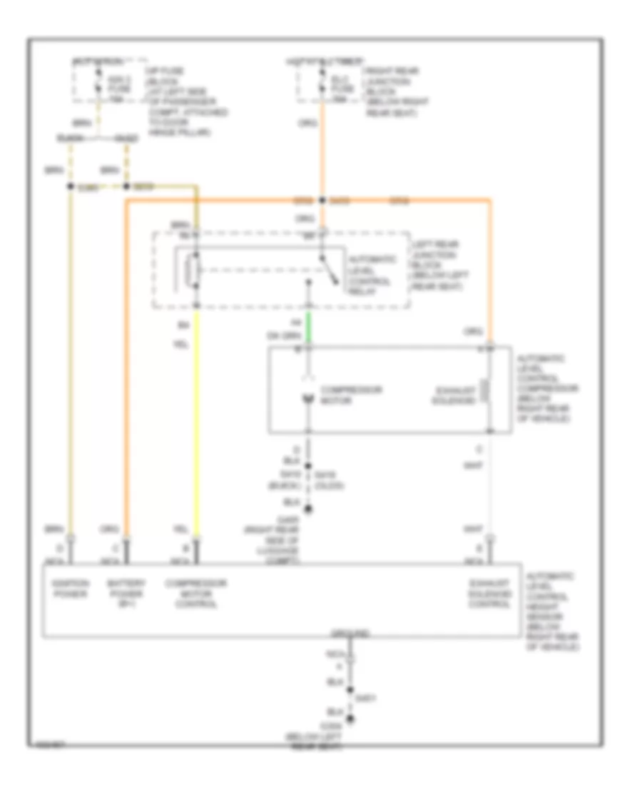 Electronic Suspension Wiring Diagram for Oldsmobile Aurora 1998