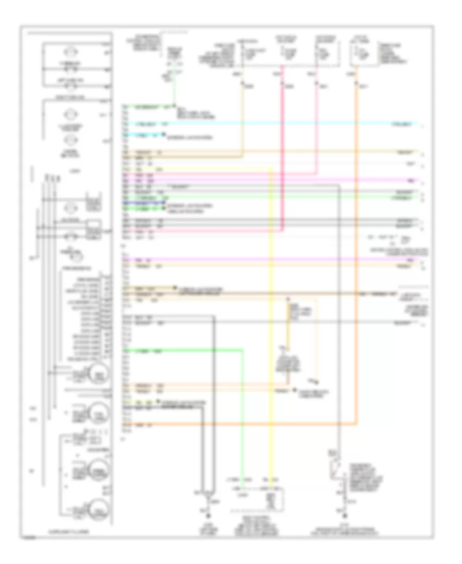 Instrument Cluster Wiring Diagram (1 of 2) for Oldsmobile Aurora 1998