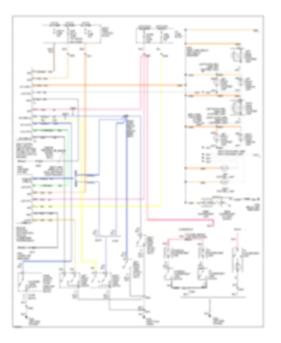 Courtesy Lamps Wiring Diagram 1 of 2 for Oldsmobile Aurora 1998