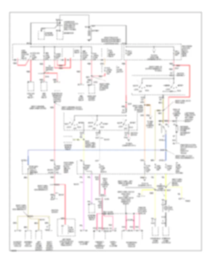 Power Distribution Wiring Diagram 1 of 4 for Oldsmobile Aurora 1998