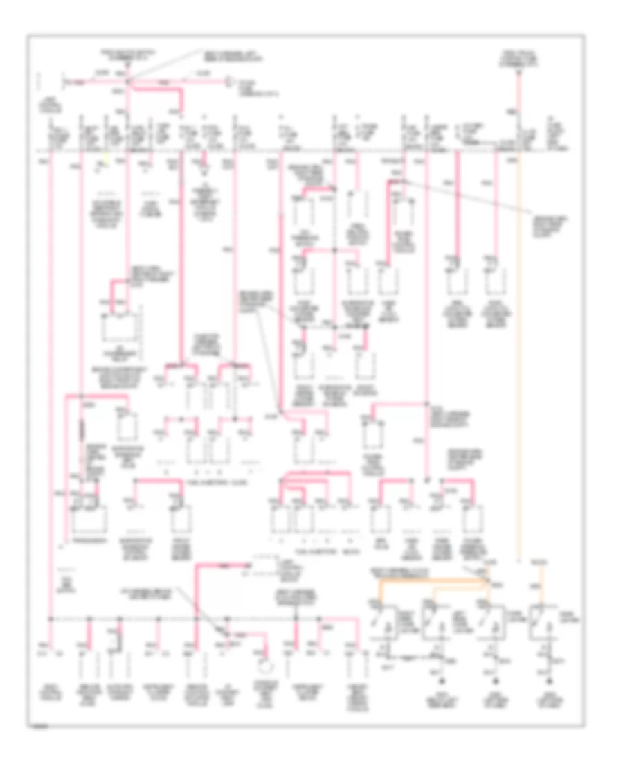 Power Distribution Wiring Diagram (3 of 4) for Oldsmobile Aurora 1998