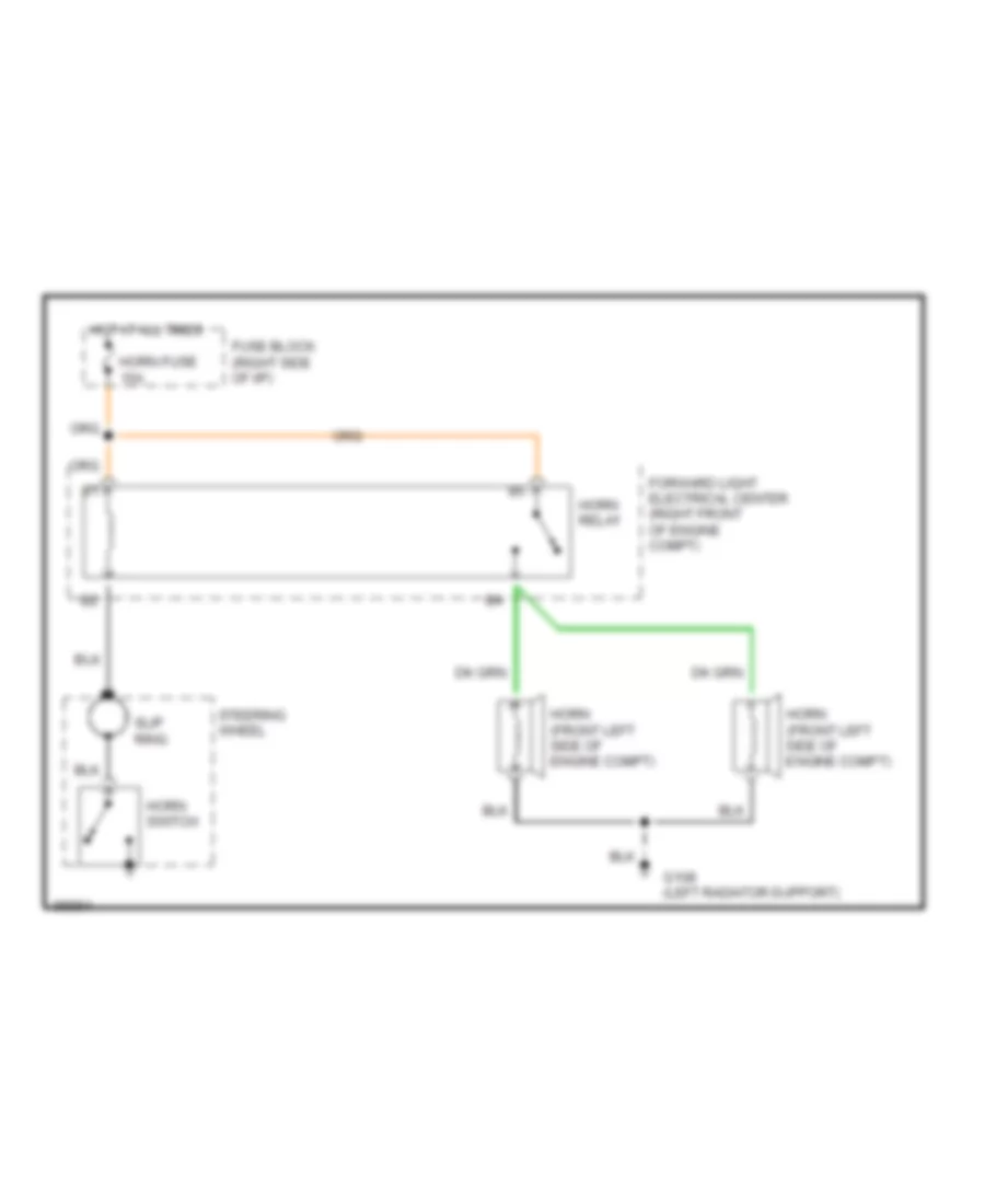 Horn Wiring Diagram with Fog Lamps for Oldsmobile Cutlass Supreme 1991