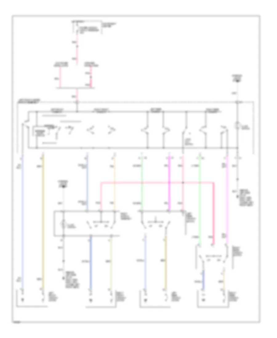 Power Window Wiring Diagram Sedan for Oldsmobile Cutlass Supreme 1991