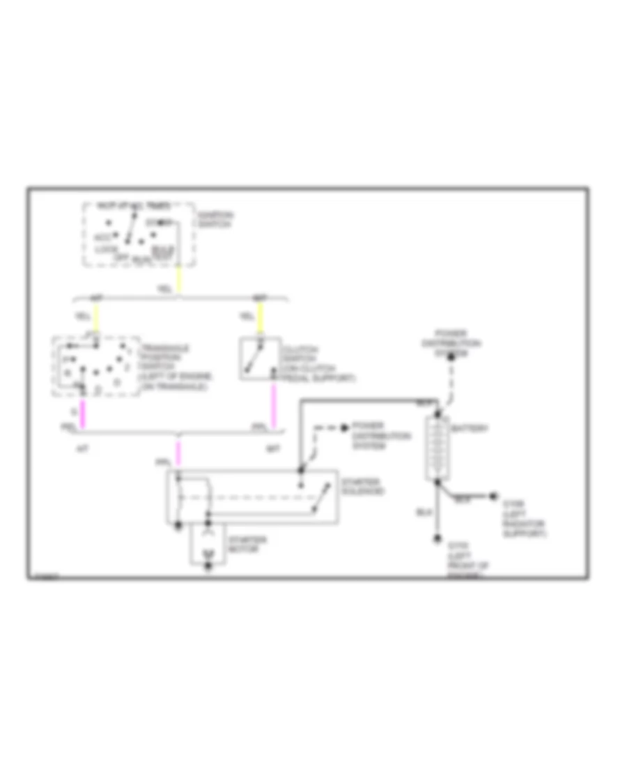 Starting Wiring Diagram for Oldsmobile Cutlass Supreme 1991