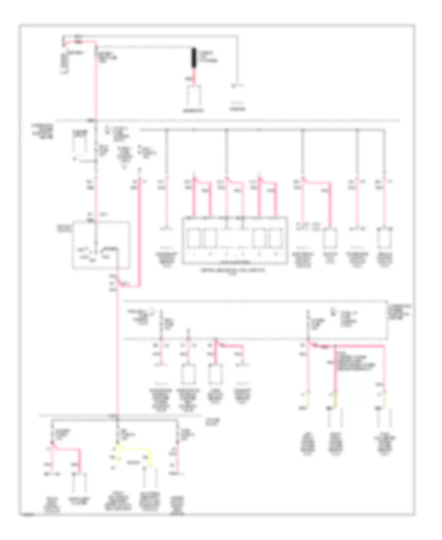 Power Distribution Wiring Diagram 1 of 5 for Oldsmobile Bravada 1998