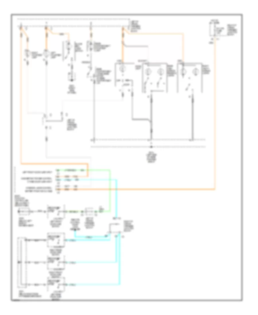 Courtesy Lamps Wiring Diagram for Oldsmobile Cutlass GL 1998