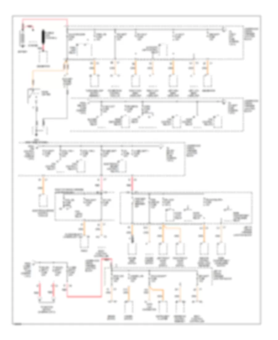 Power Distribution Wiring Diagram 1 of 2 for Oldsmobile Cutlass GL 1998