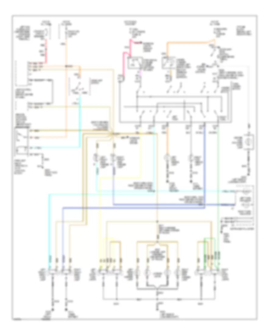 Exterior Lamps Wiring Diagram for Oldsmobile Eighty Eight 1998