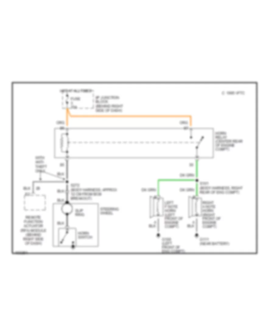 Horn Wiring Diagram for Oldsmobile Eighty Eight 1998