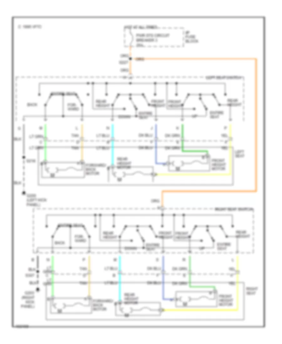 6 Way Power Seat Wiring Diagram for Oldsmobile Eighty Eight 1998