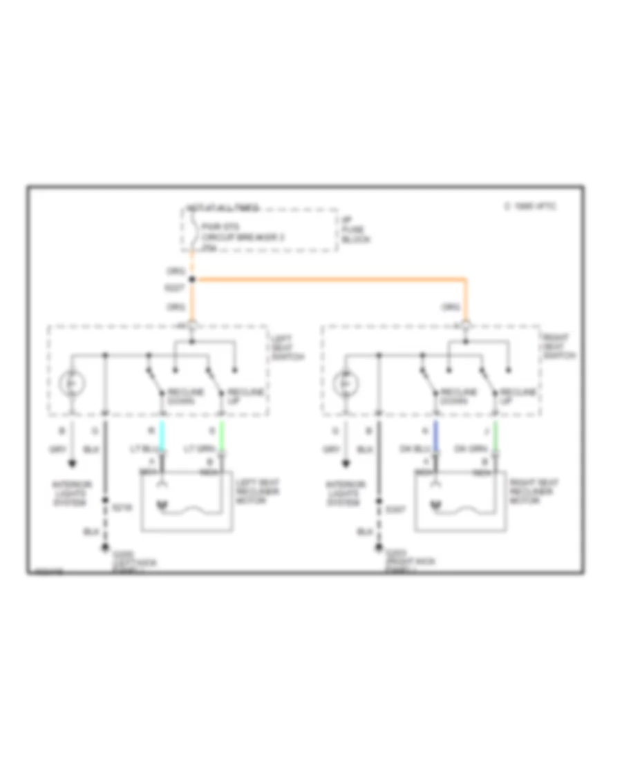 Recliner Wiring Diagram for Oldsmobile Eighty-Eight 1998