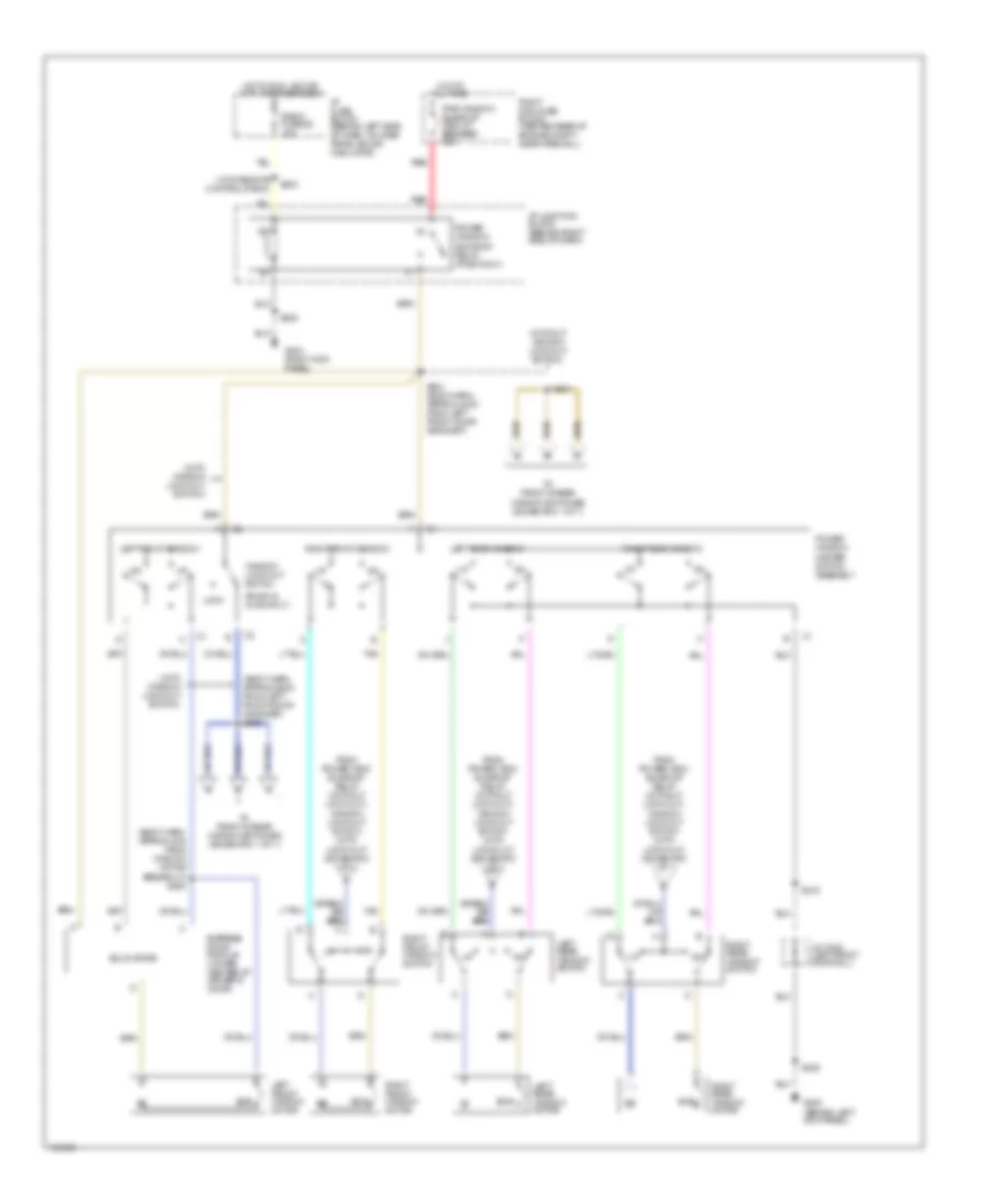 Power Window Wiring Diagram for Oldsmobile Eighty-Eight 1998