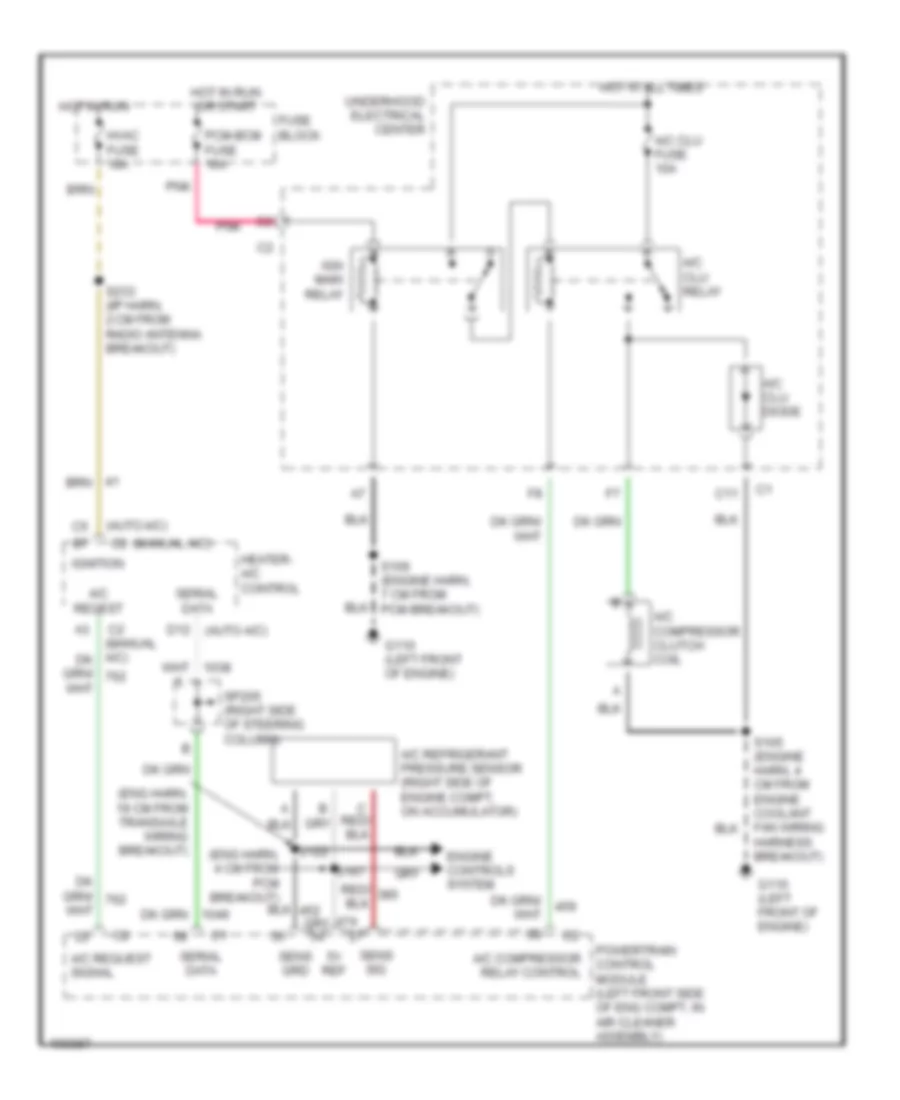 Compressor Wiring Diagram for Oldsmobile Intrigue 1998