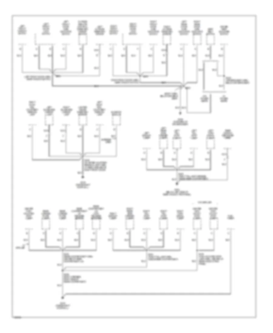 Ground Distribution Wiring Diagram (3 of 3) for Oldsmobile Intrigue 1998