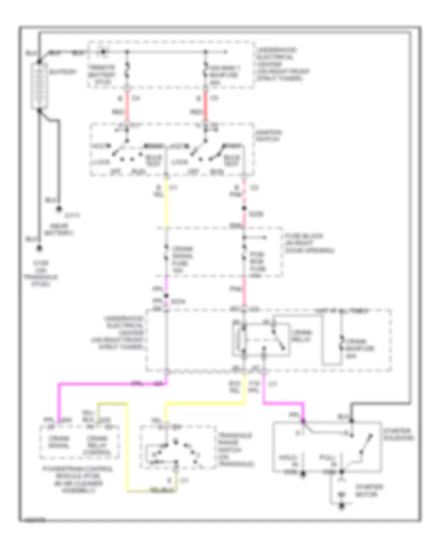 Starting Wiring Diagram for Oldsmobile Intrigue 1998