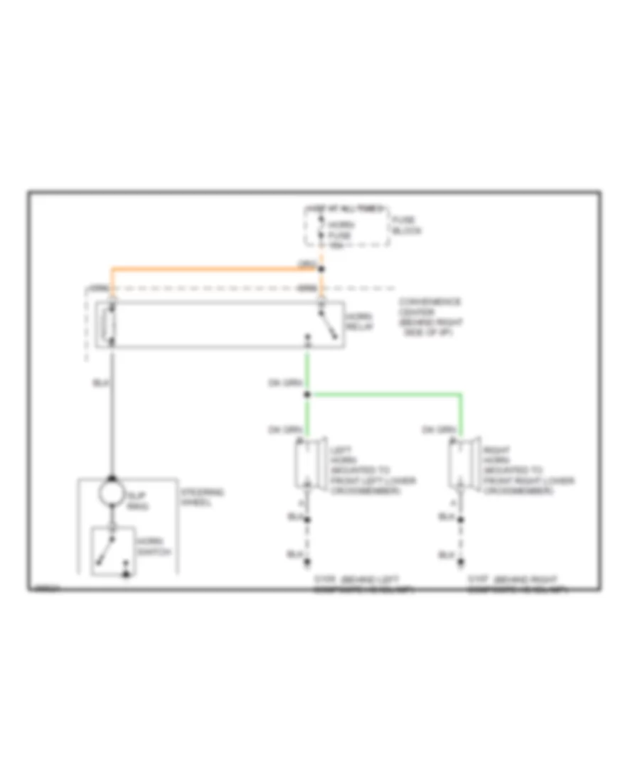 Horn Wiring Diagram for Oldsmobile Silhouette 1991