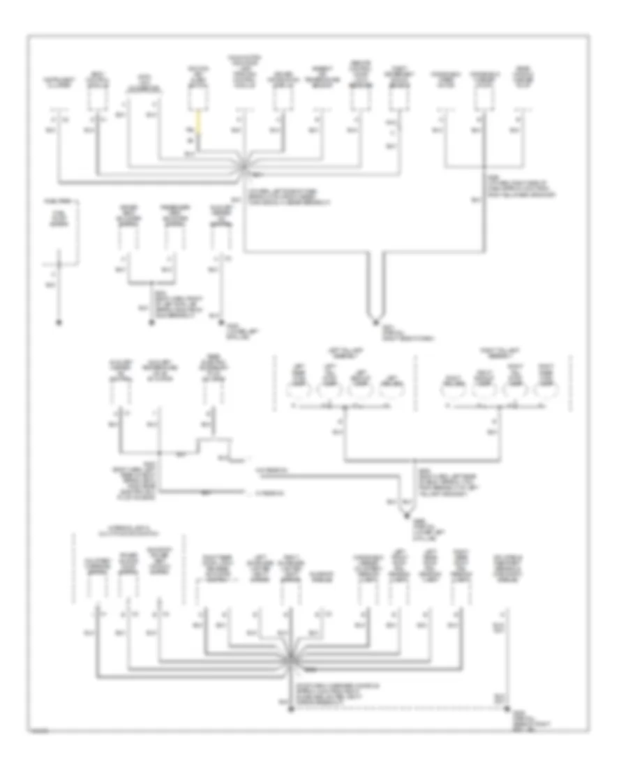 Ground Distribution Wiring Diagram 2 of 3 for Oldsmobile Silhouette GL 1998