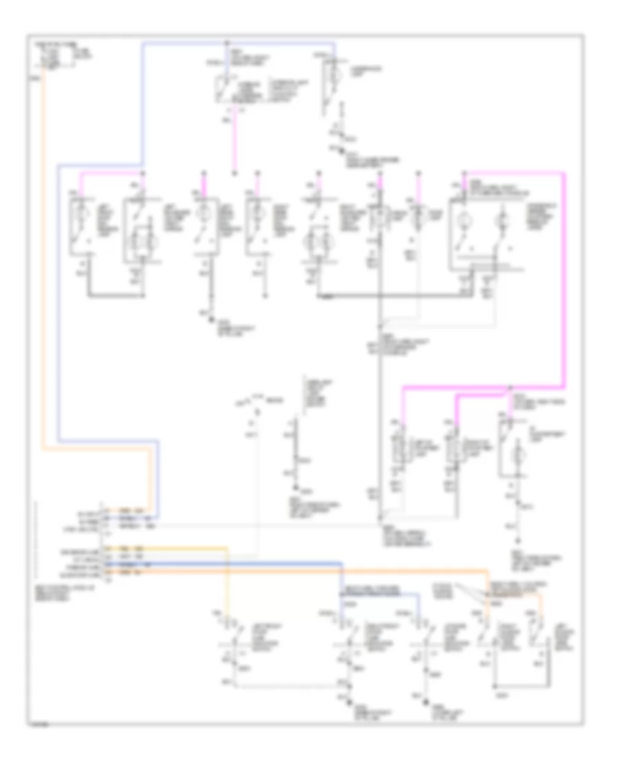 Courtesy Lamps Wiring Diagram for Oldsmobile Silhouette GL 1998