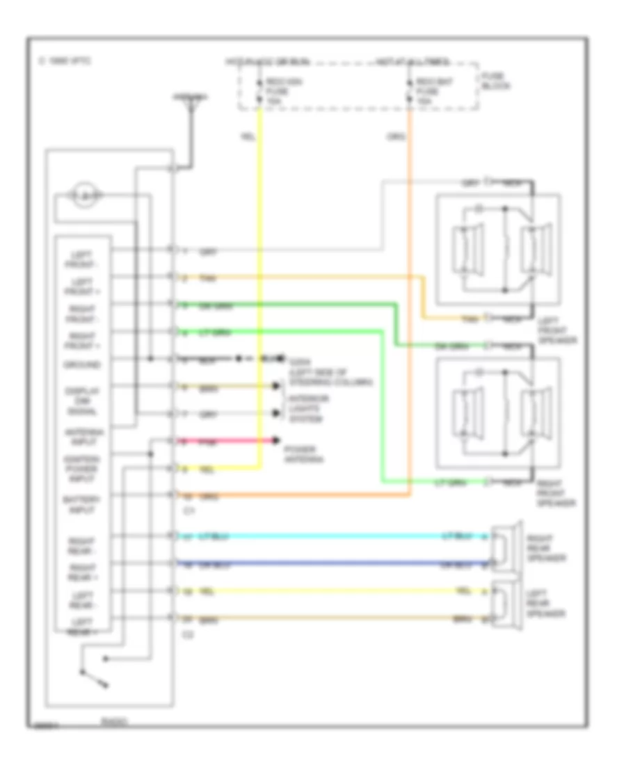 Radio Wiring Diagrams UM6 and UIC for Oldsmobile Achieva SL 1992