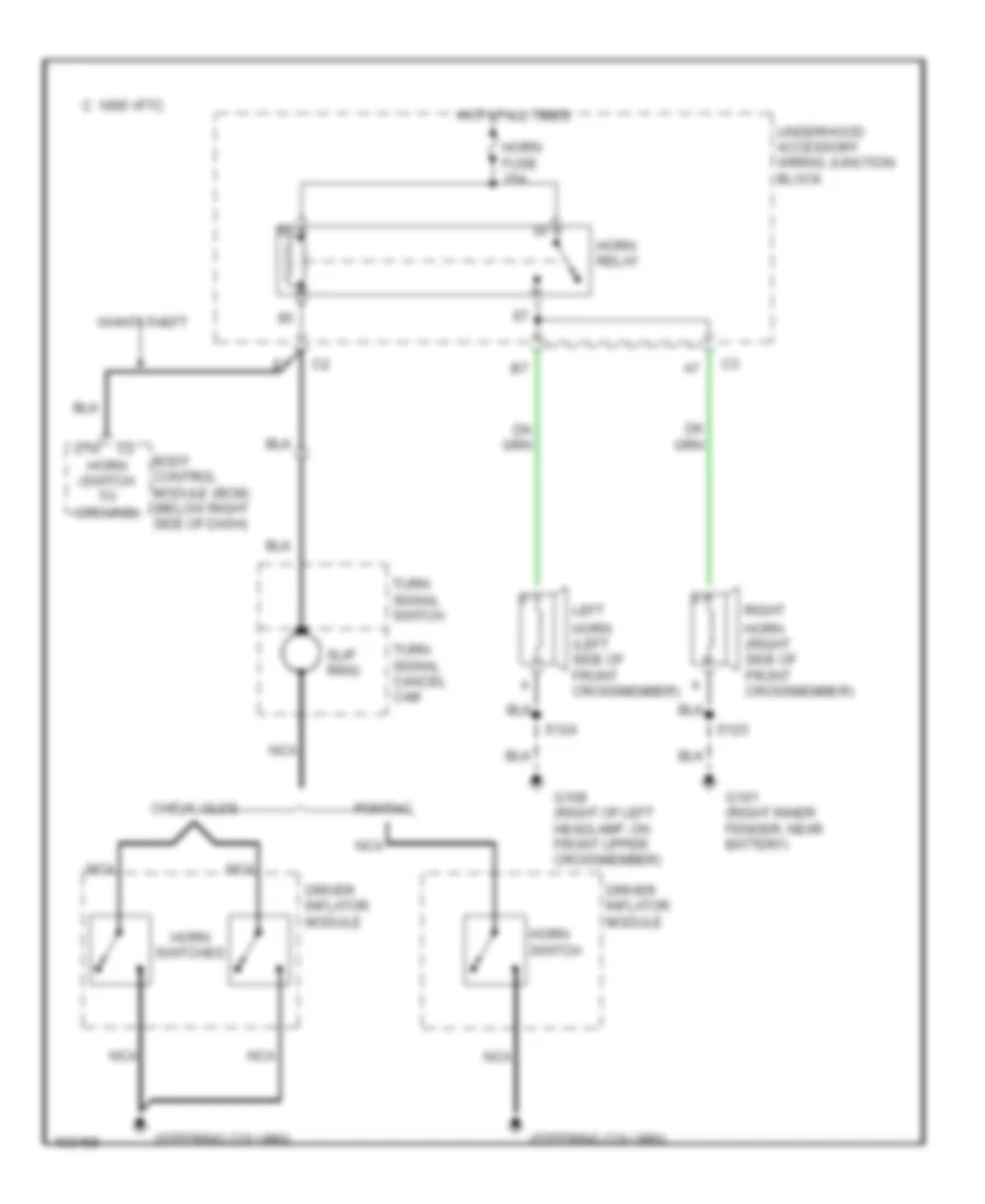 Horn Wiring Diagram for Oldsmobile Silhouette GS 1998