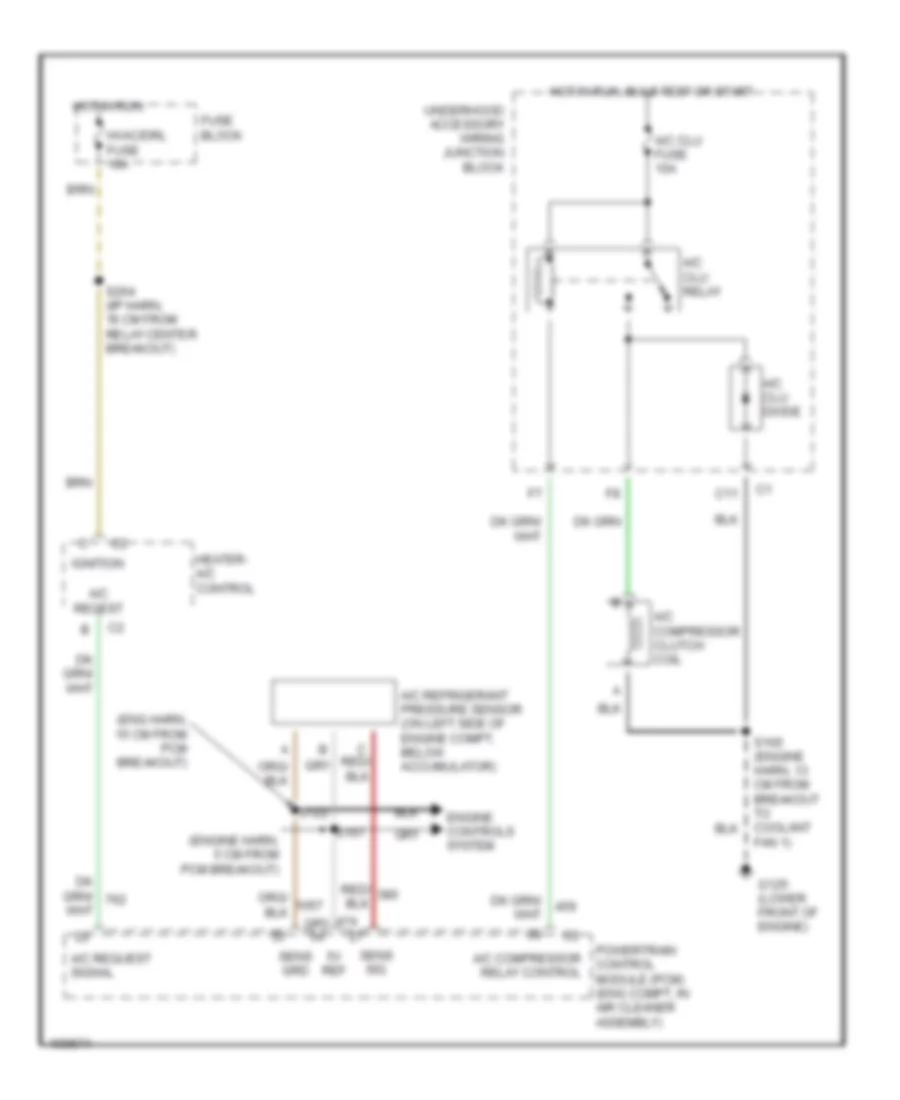 Compressor Wiring Diagram for Oldsmobile Silhouette Premiere Edition 1998