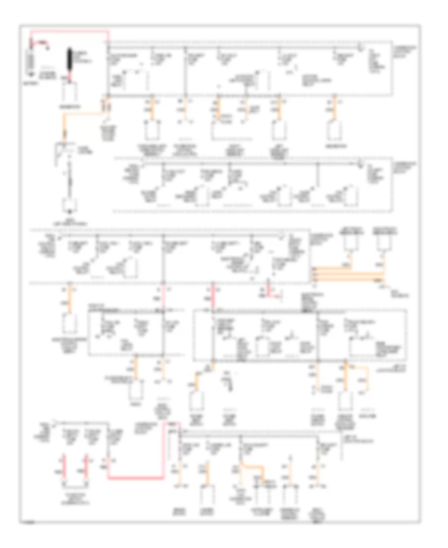 Power Distribution Wiring Diagram 1 of 2 for Oldsmobile Alero GLS 1999