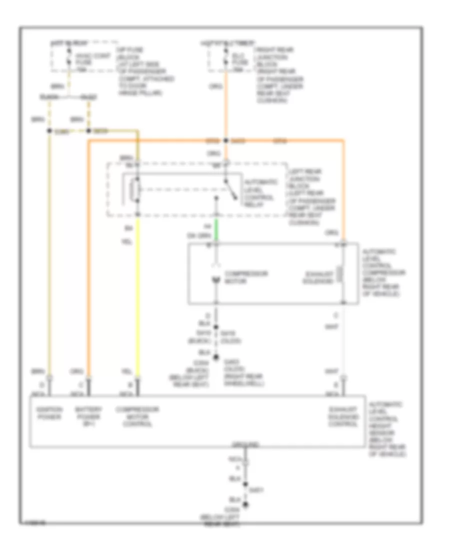 Electronic Suspension Wiring Diagram for Oldsmobile Aurora 1999