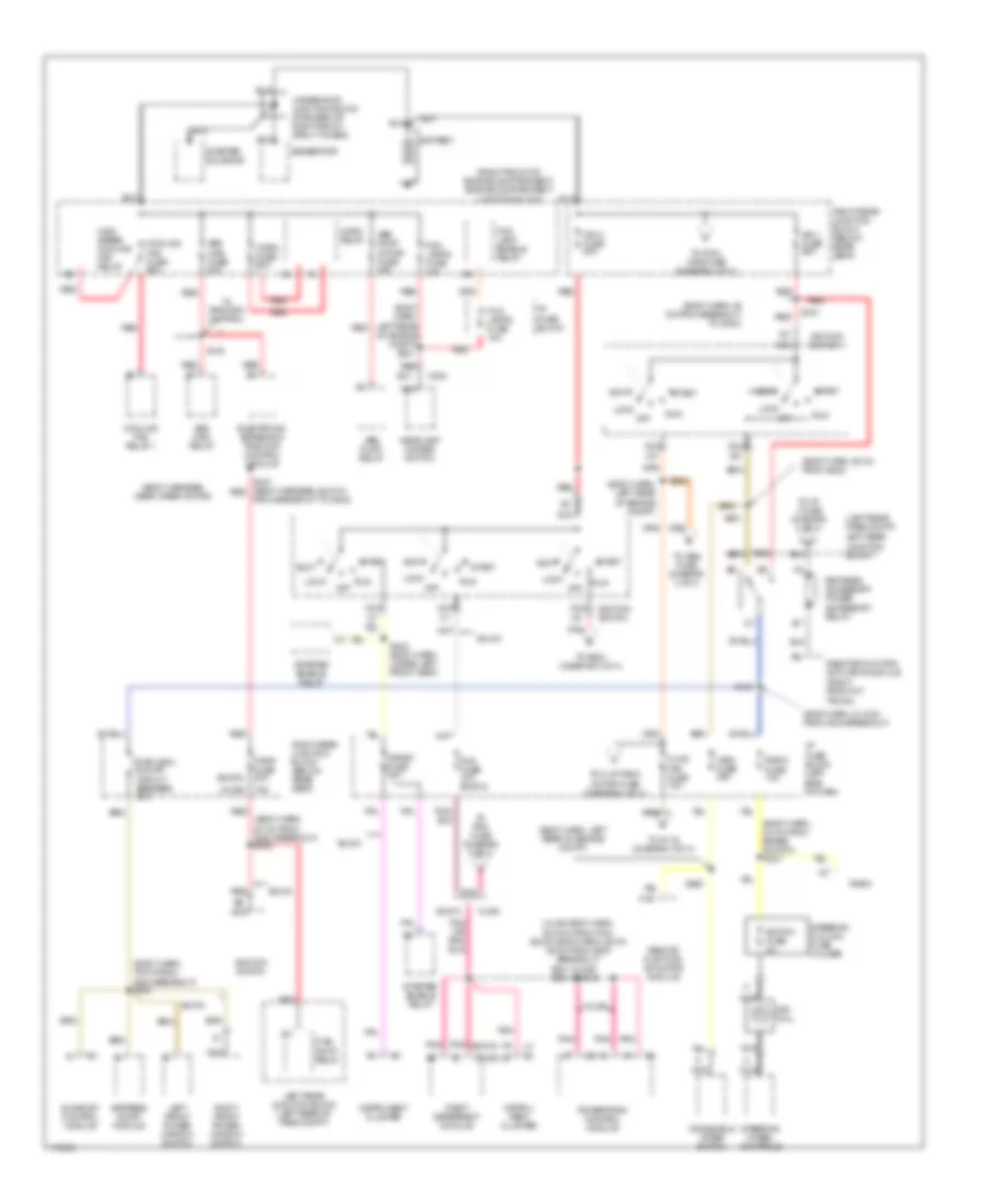 Power Distribution Wiring Diagram 1 of 4 for Oldsmobile Aurora 1999