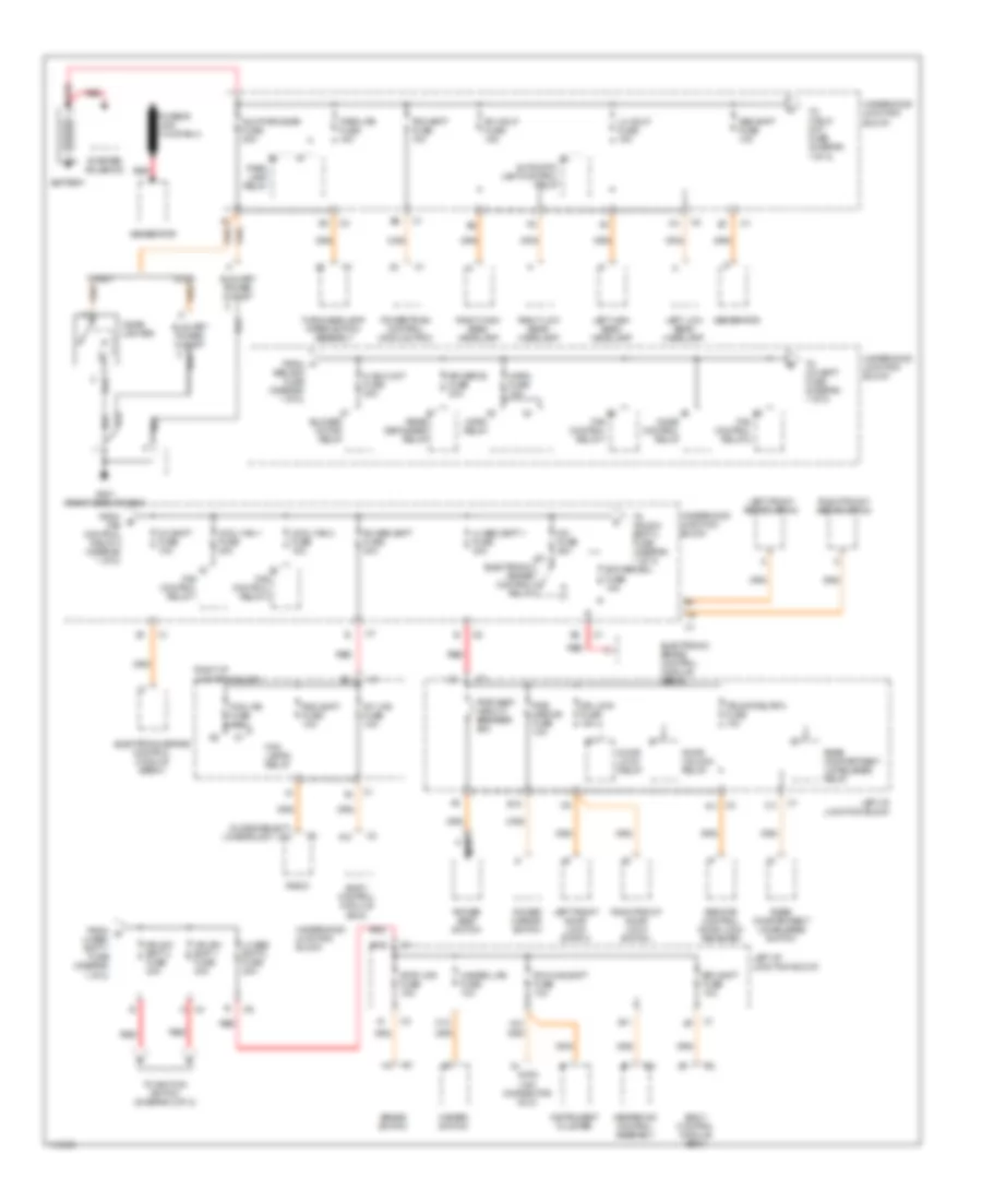 Power Distribution Wiring Diagram 1 of 2 for Oldsmobile Cutlass GL 1999