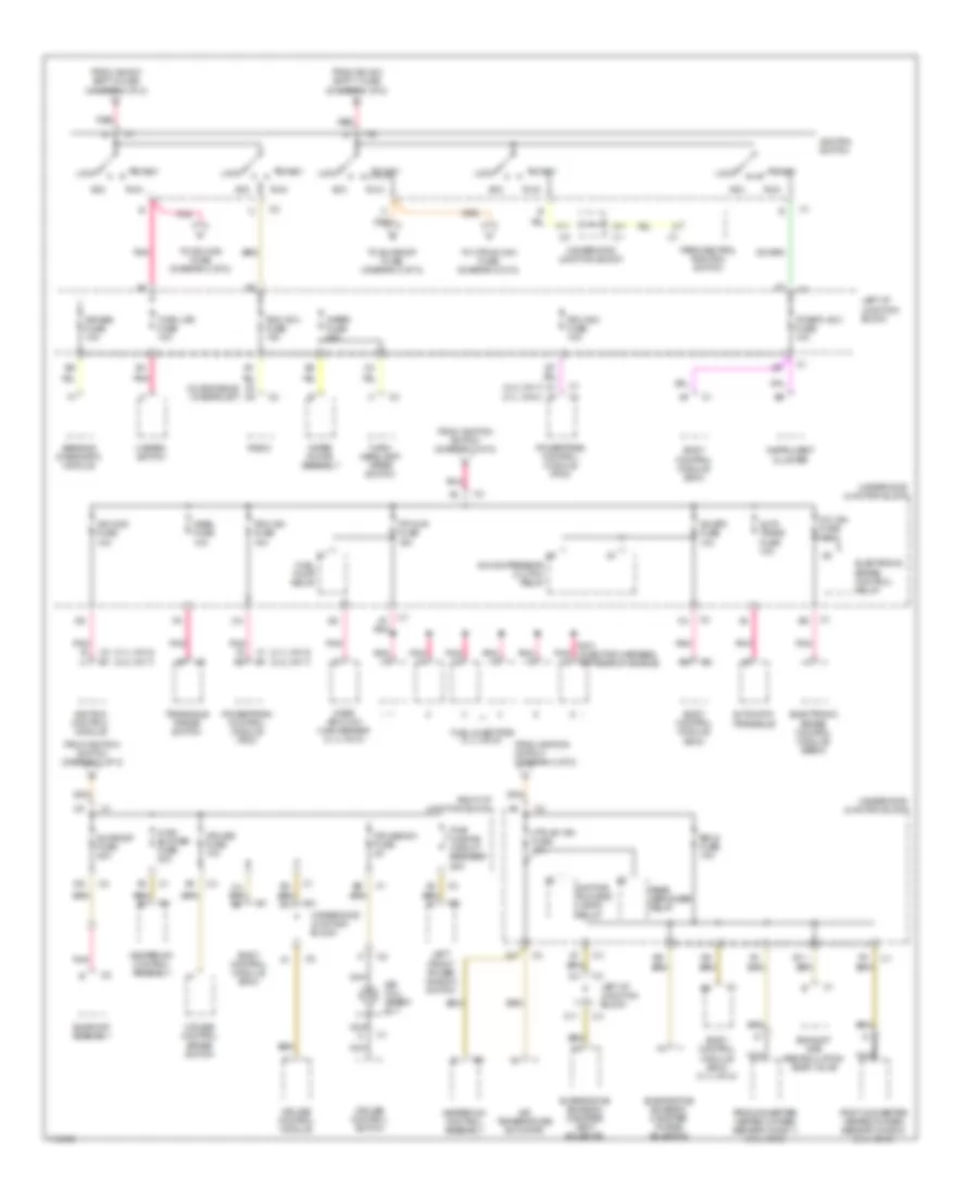 Power Distribution Wiring Diagram (2 of 2) for Oldsmobile Cutlass GL 1999
