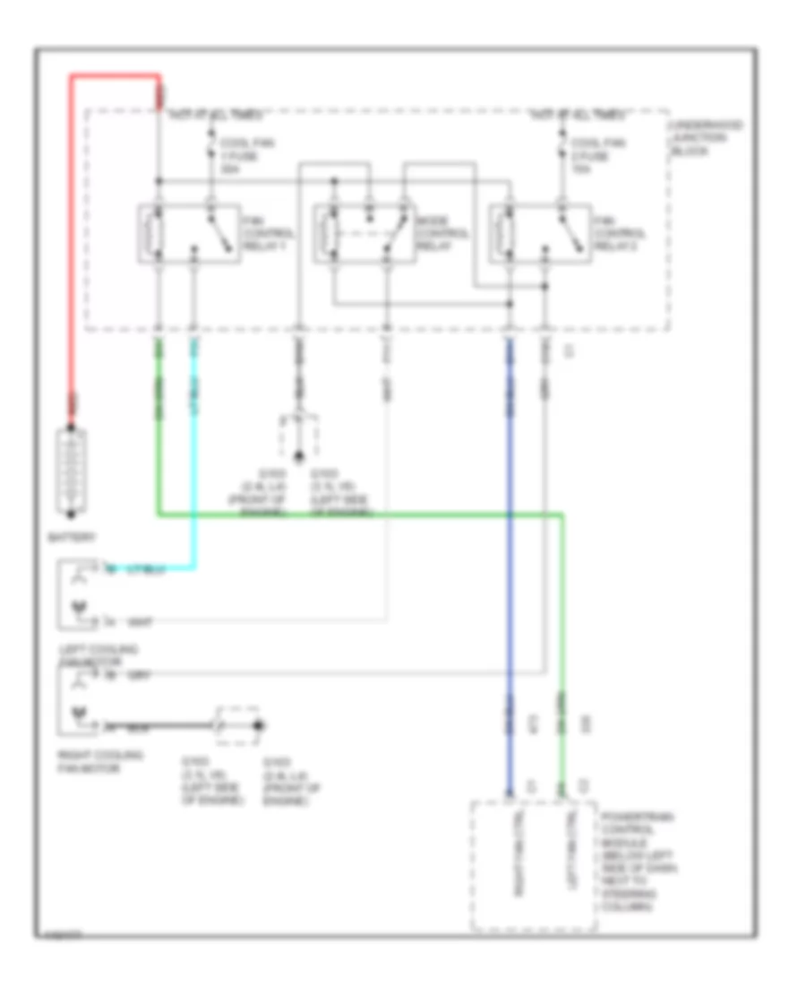 Cooling Fan Wiring Diagram for Oldsmobile Cutlass GLS 1999