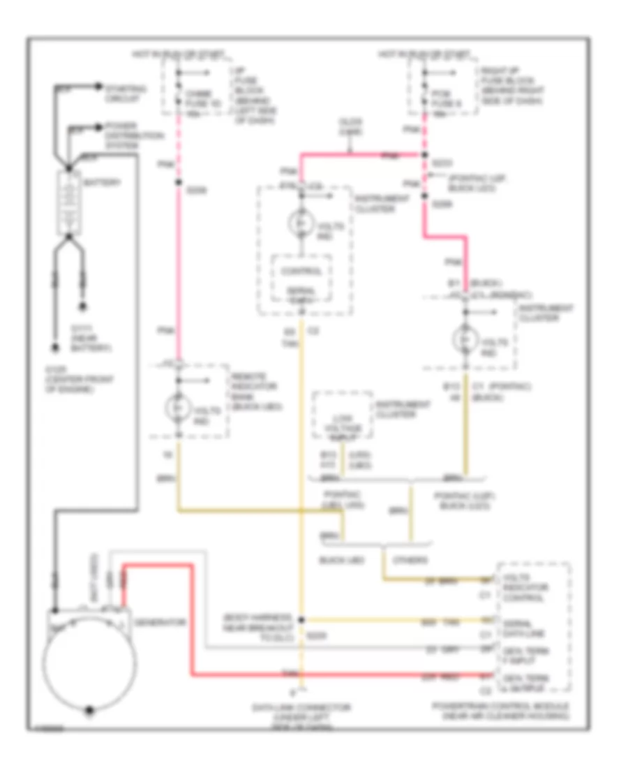 Charging Wiring Diagram for Oldsmobile Eighty Eight 1999