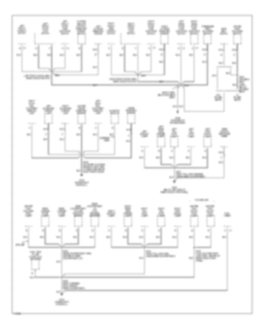 Ground Distribution Wiring Diagram 3 of 3 for Oldsmobile Intrigue GL 1999