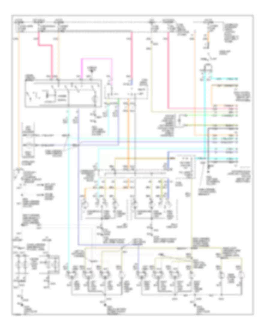 Exterior Lamps Wiring Diagram for Oldsmobile Intrigue GLS 1999