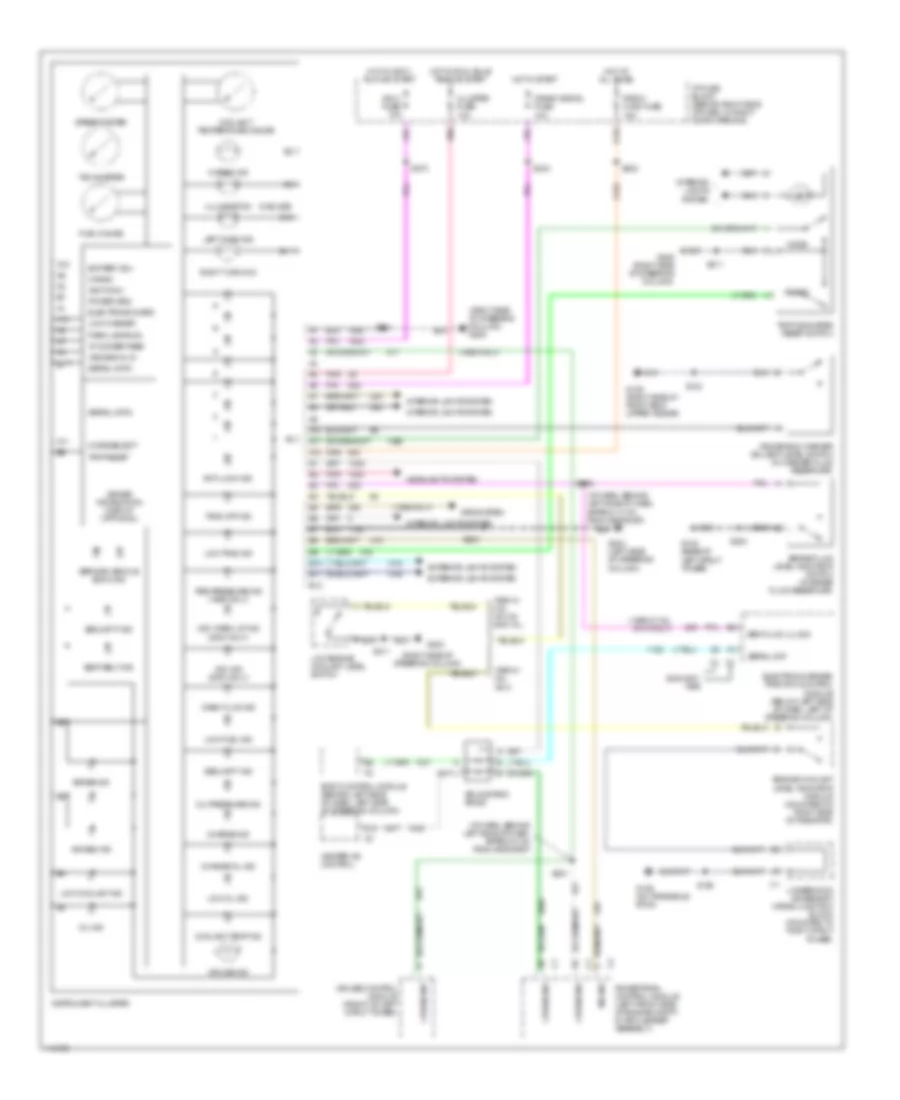 Instrument Cluster Wiring Diagram for Oldsmobile Intrigue GLS 1999