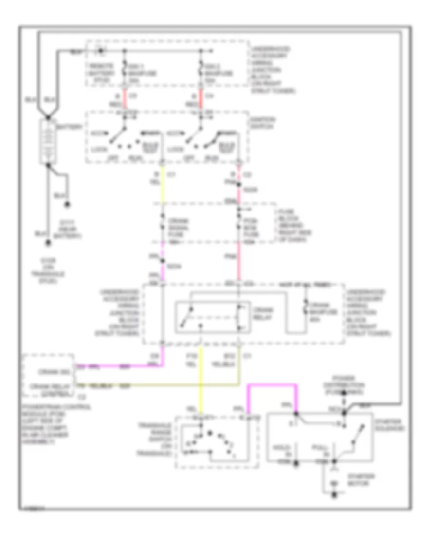 Starting Wiring Diagram for Oldsmobile Intrigue GLS 1999