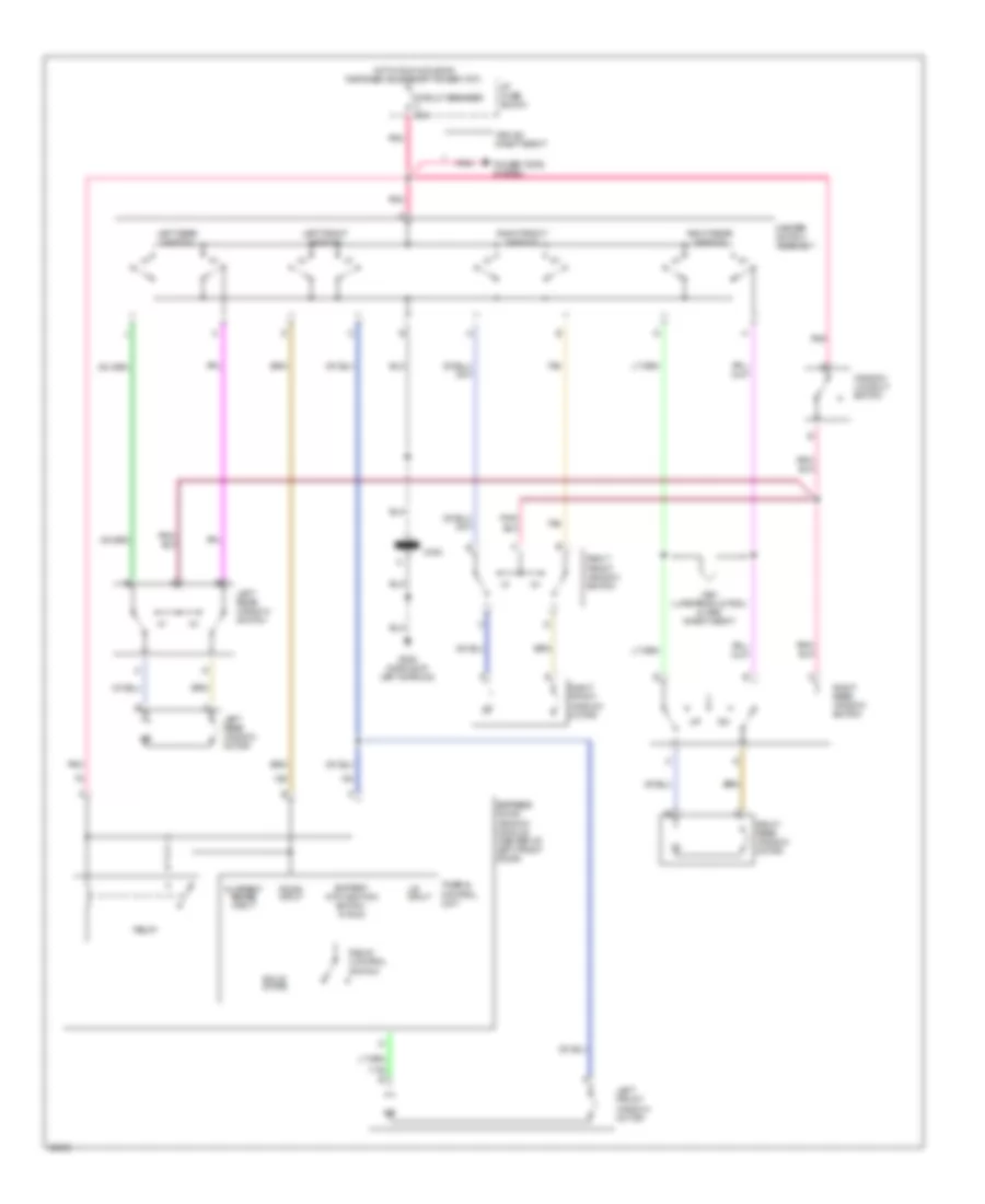 Power Window Wiring Diagram for Oldsmobile Ninety Eight Regency Elite 1992