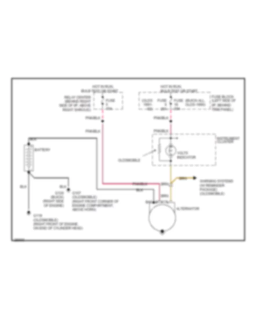 Charging Wiring Diagram for Oldsmobile Ninety Eight Regency Elite 1992