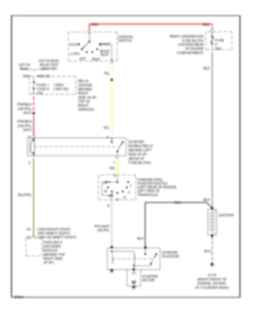 Starting Wiring Diagram for Oldsmobile Ninety Eight Regency Elite 1992