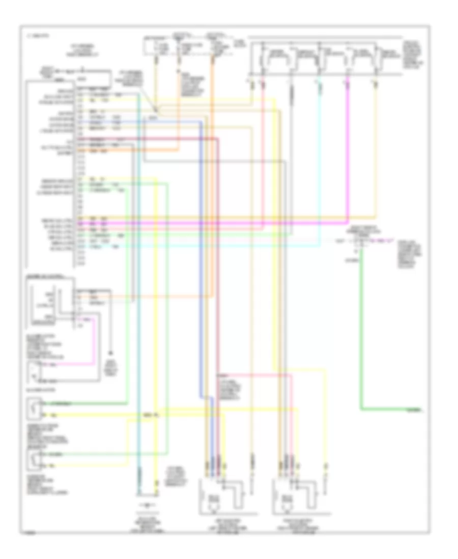 Электросхема кондиционера (1 из 2) для Oldsmobile Intrigue GX 1999