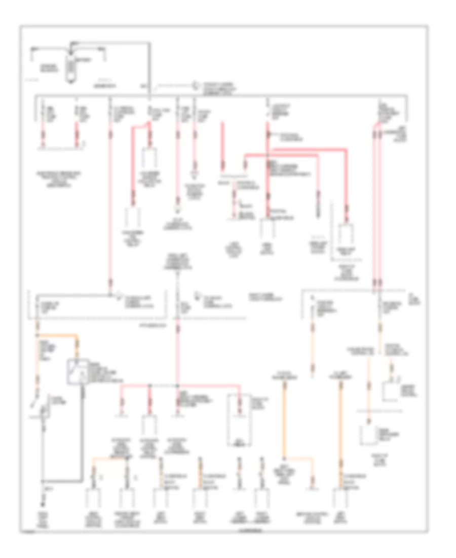 Power Distribution Wiring Diagram 1 of 6 for Oldsmobile LSS 1999