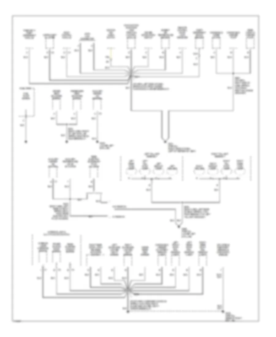 Ground Distribution Wiring Diagram (2 of 3) for Oldsmobile Silhouette GL 1999