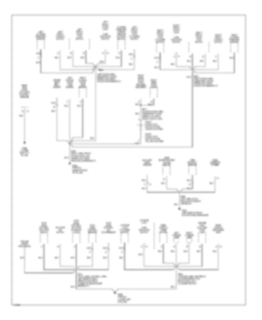 Ground Distribution Wiring Diagram (3 of 3) for Oldsmobile Silhouette GL 1999