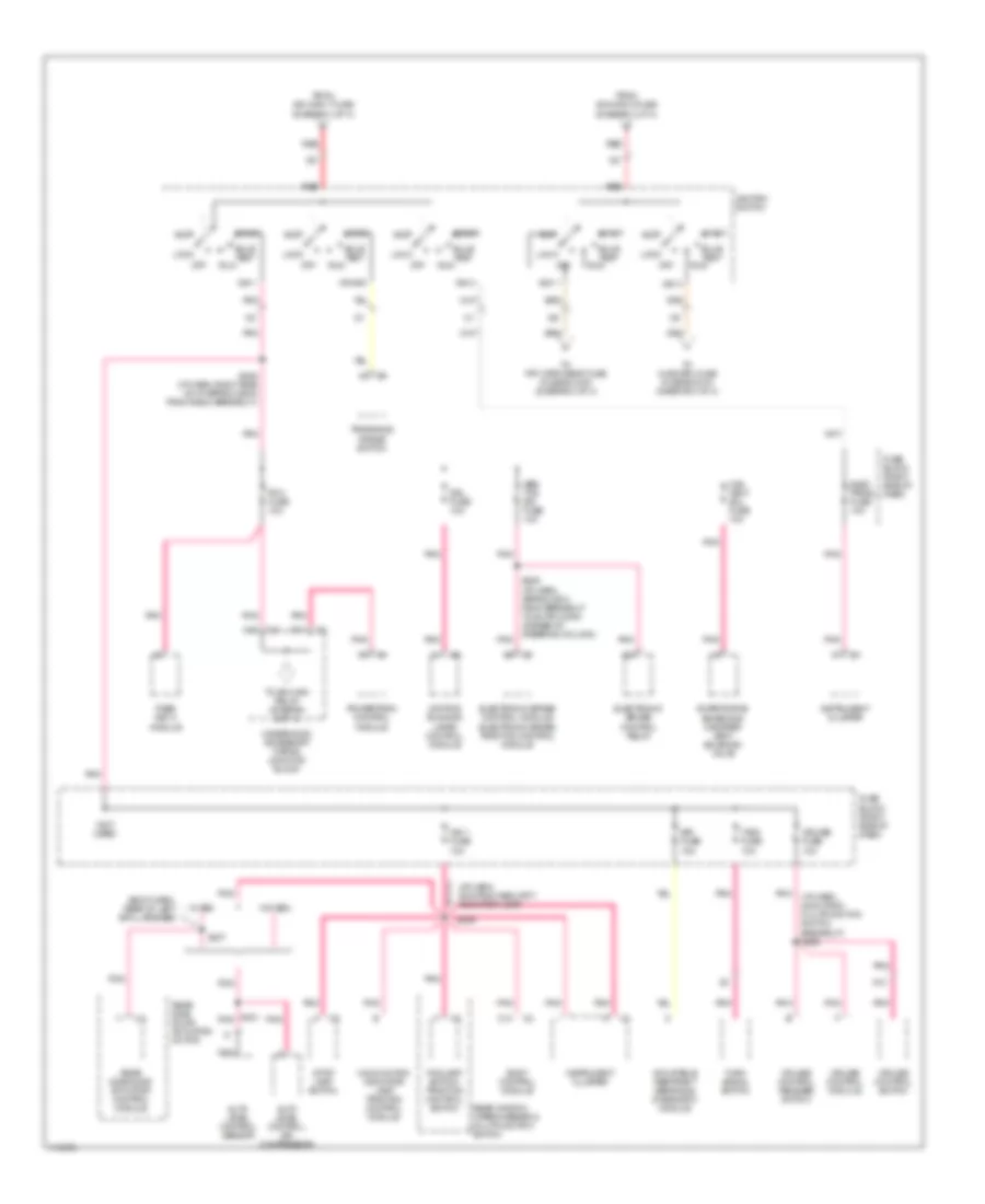 Power Distribution Wiring Diagram 3 of 4 for Oldsmobile Silhouette GL 1999