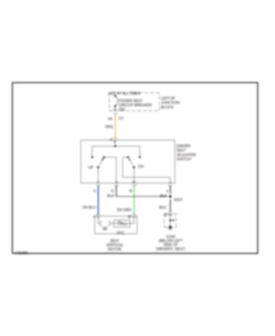 2 Way Adjustable Power Seat Wiring Diagram for Oldsmobile Alero GL 2000