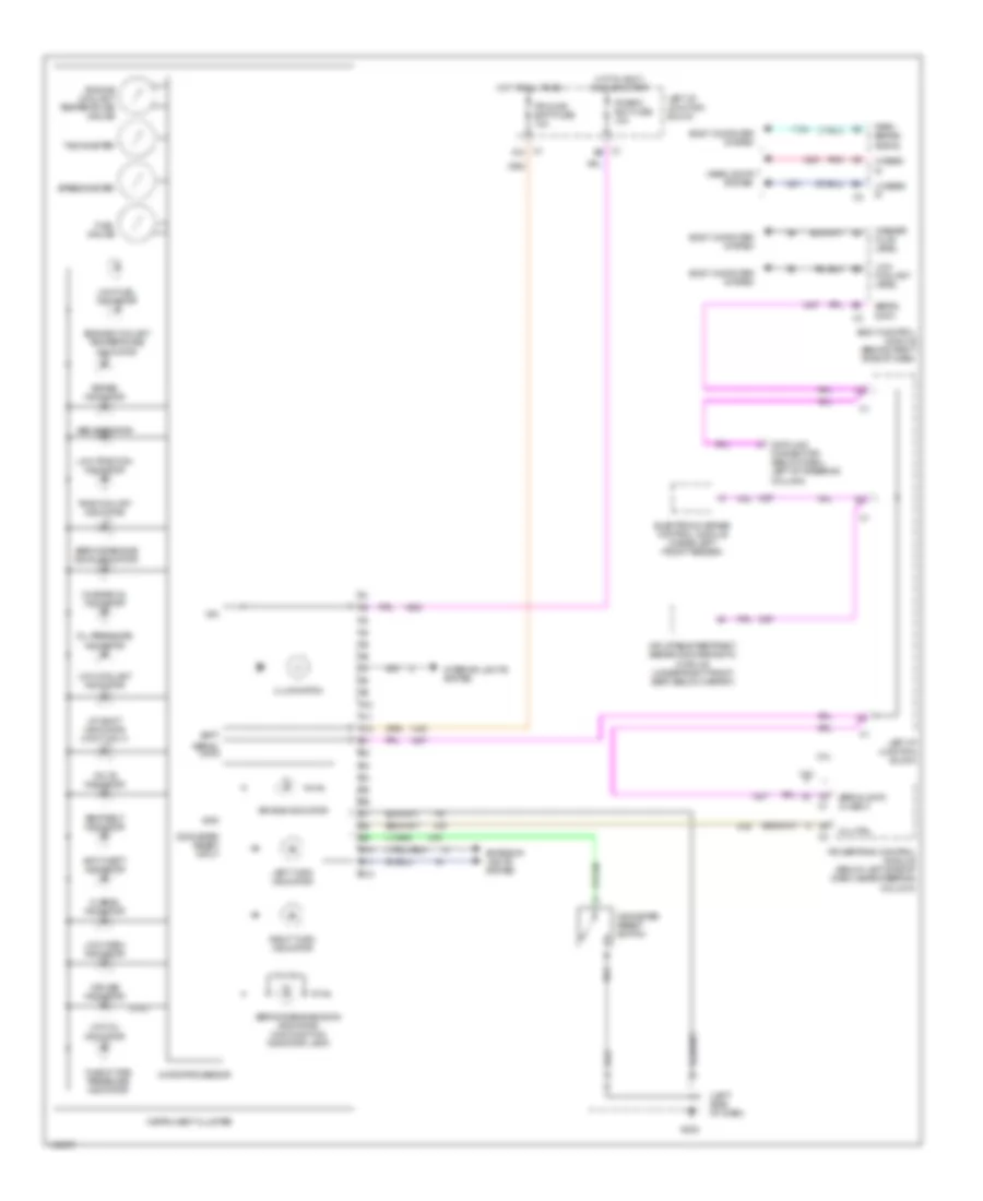 Instrument Cluster Wiring Diagram for Oldsmobile Alero GLS 2000