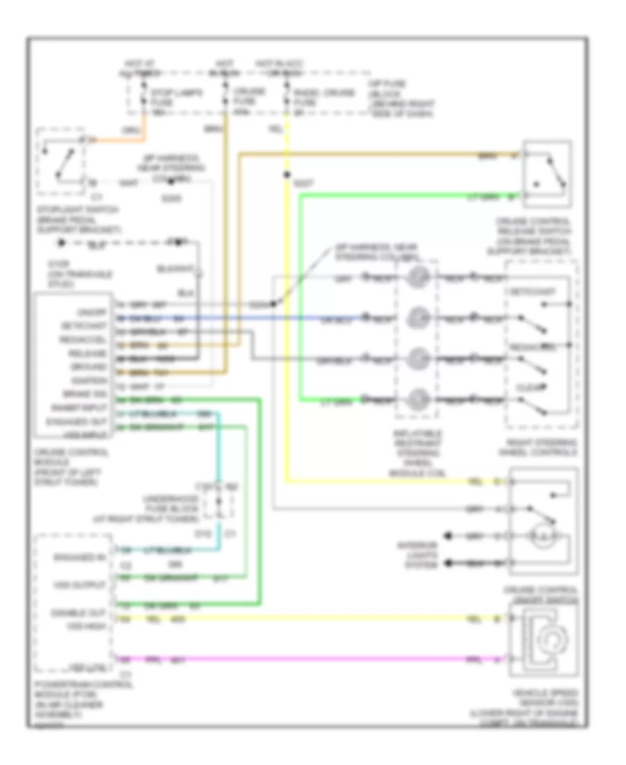 Cruise Control Wiring Diagram for Oldsmobile Intrigue GL 2000